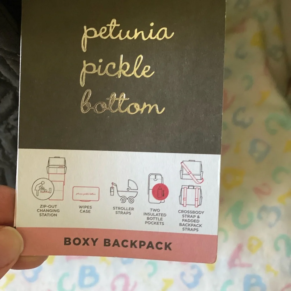 Petunia Pickle Bottom Black Diaper Bag